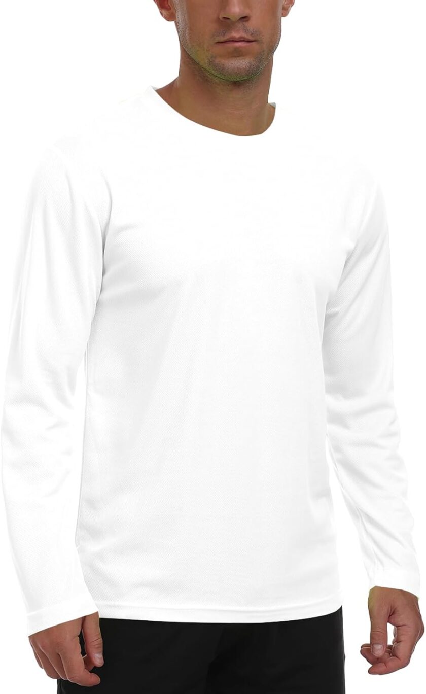 Long Sleeve Shirts for Men UPF 50+ UV Protection Rash  Fishing Shirts Moisture Wicking Quick Dry Sun Shirts