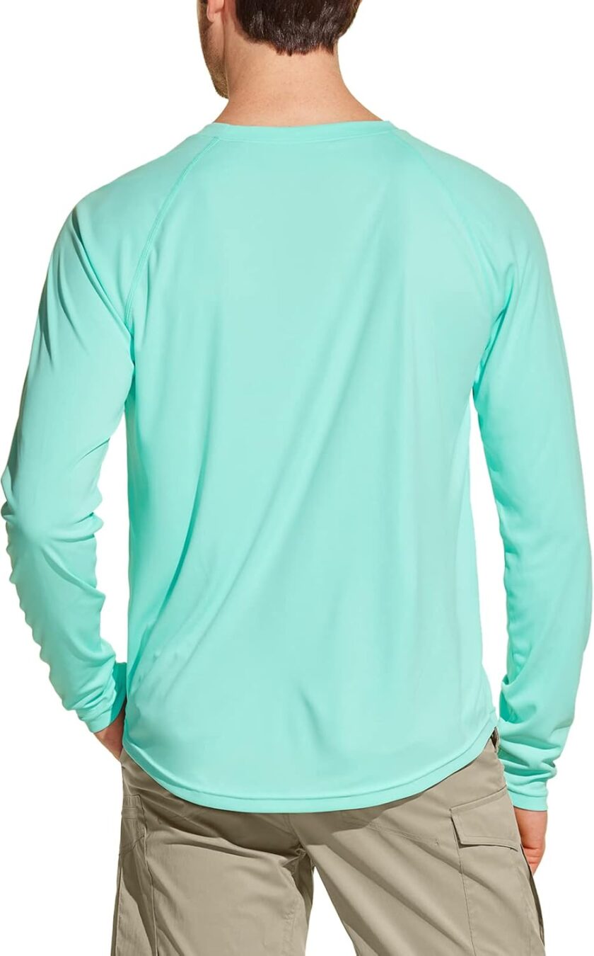 Men's UPF50+ Sun Protection Shirts, Quick Dry Long Sleeve Rash , Athletic Running Workout Fishing Cooling Shirts - Image 2
