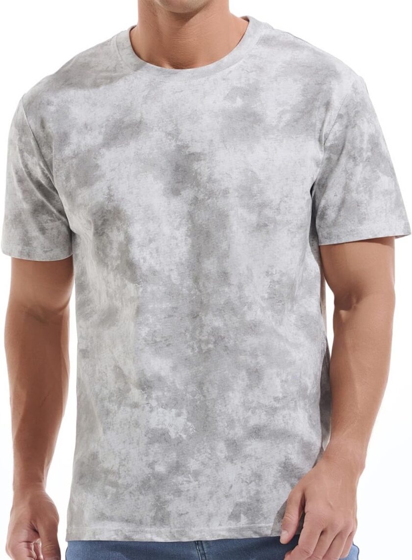 Mens Wash T Shirt - Short Sleeve Crew Neck Classic Fitted Tees