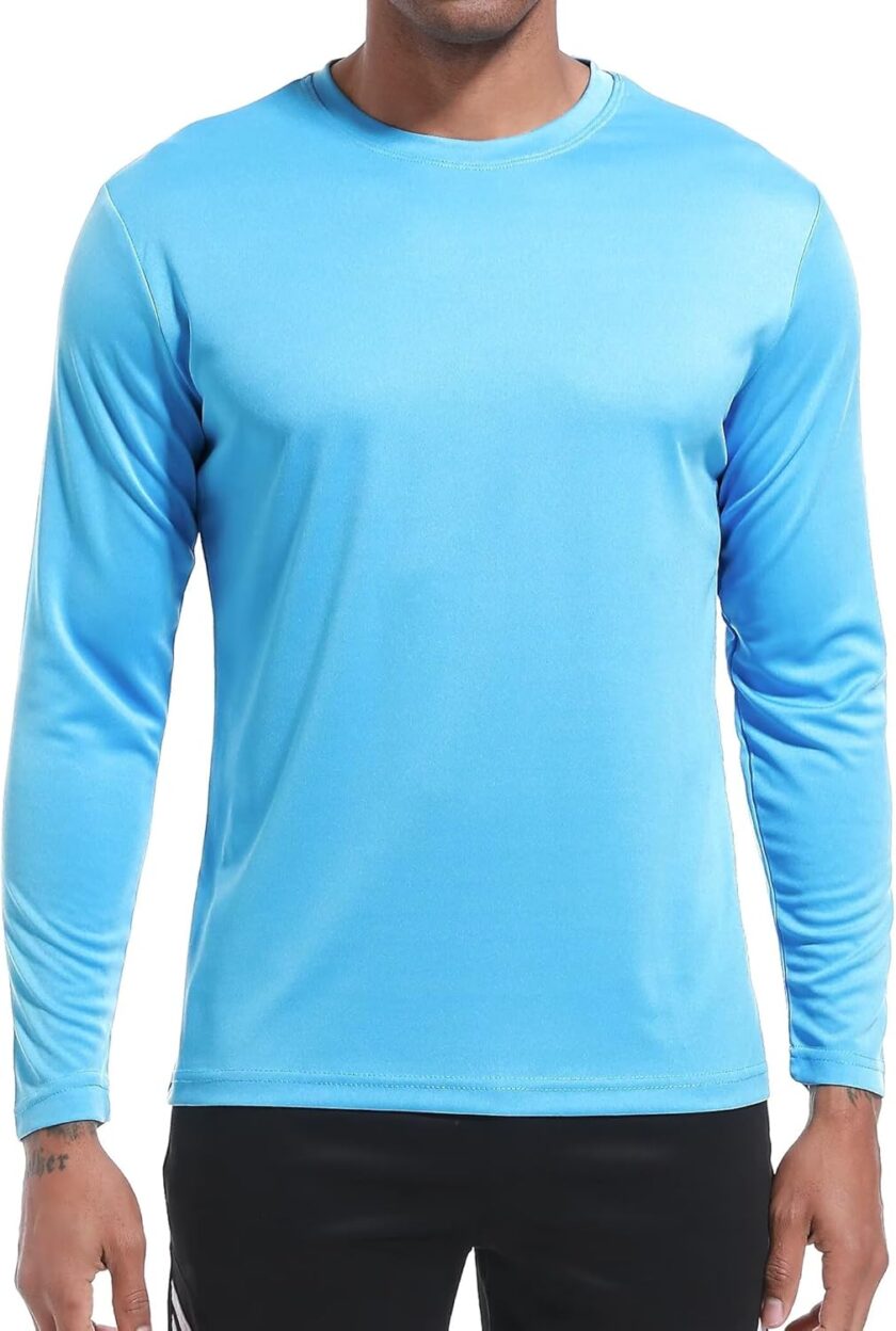 6 Pack Long Sleeve Shirts for Men Moisture Wicking UPF SPF Sun Protection Tee Shirts Workout T Shirts Casual - Image 2