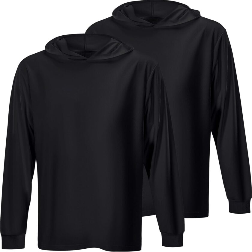High Visibility Sun Protection Lightweight Long Sleeve Hoodie, UPF 50+ Quick-Dry, SPF UV Shirt, Active Wear