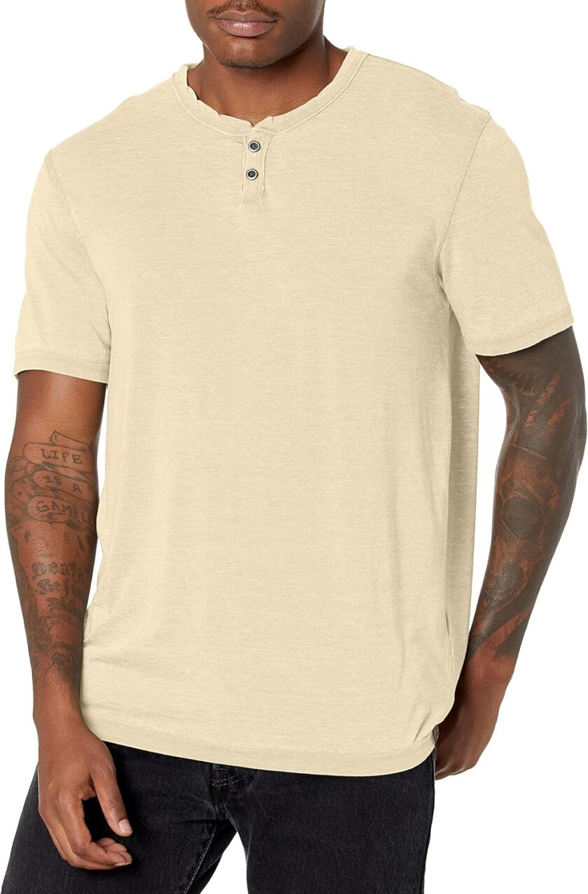 Men's  Burnout Notch Neck Tee