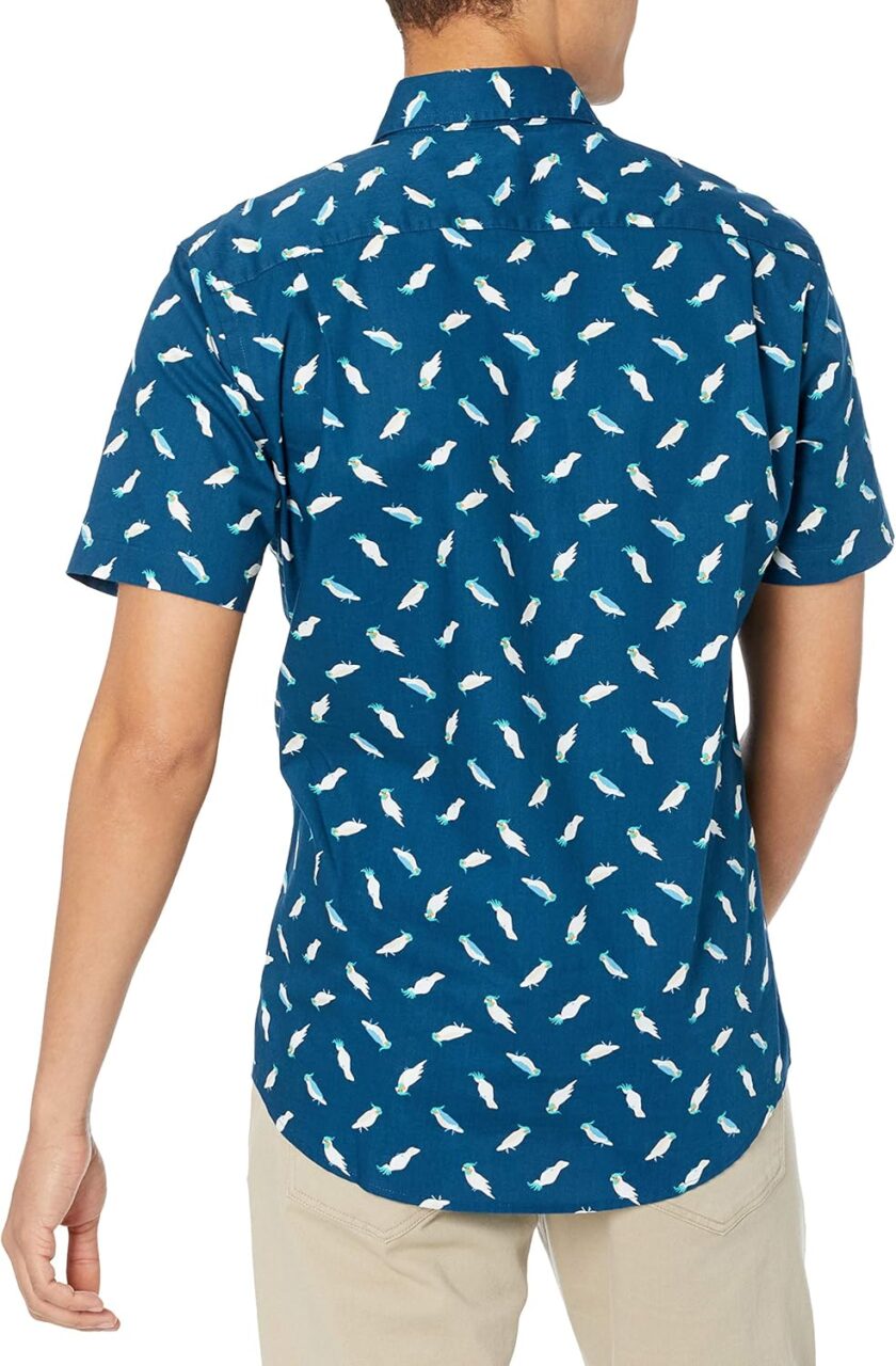 Slim-Fit Men's Short Sleeve Button Down Shirt - Image 2