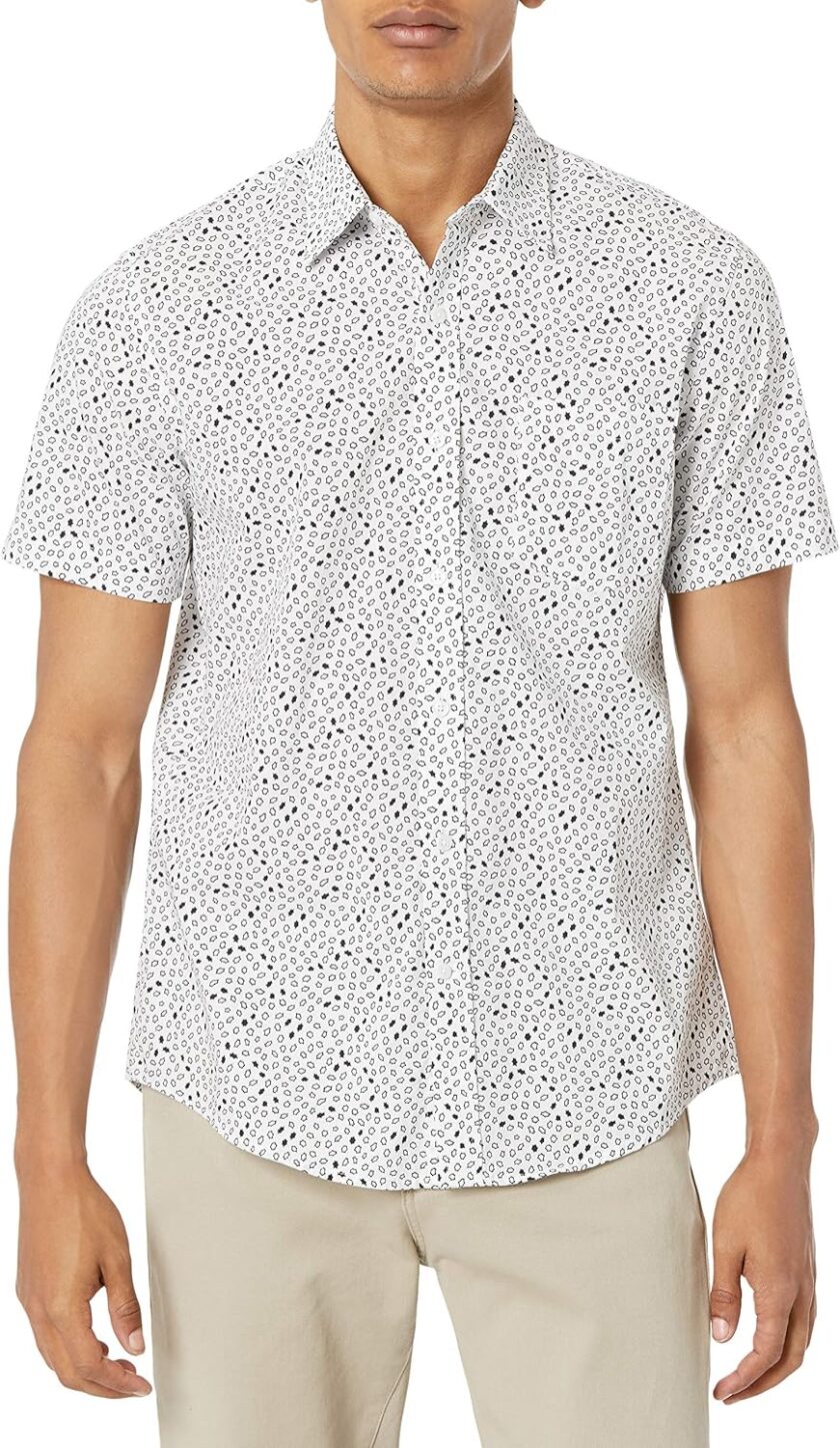 Slim-Fit Men's Short Sleeve Button Down Shirt