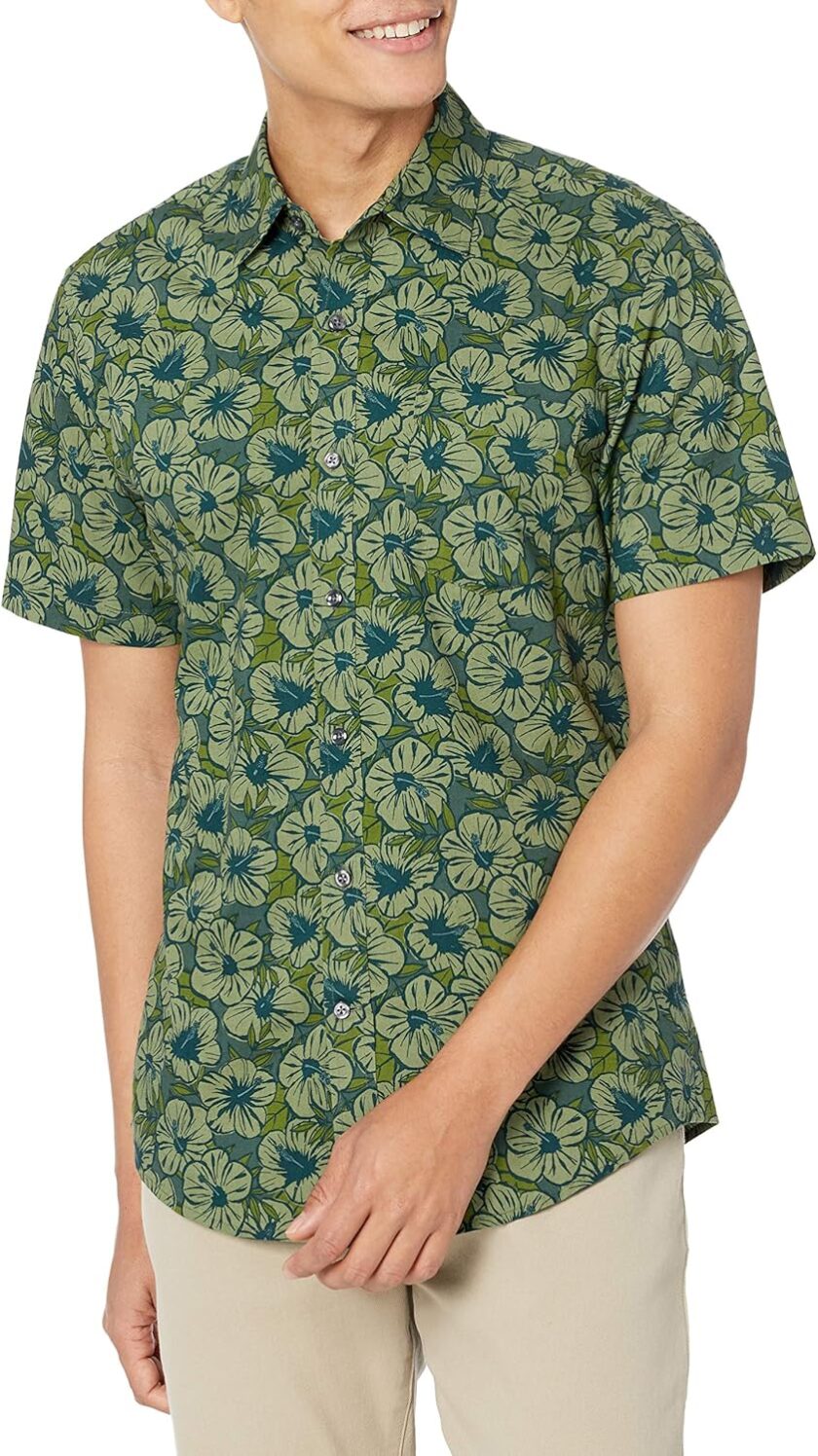 Slim-Fit Men's Short Sleeve Button Down Shirt